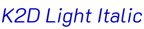K2D Light Italic font